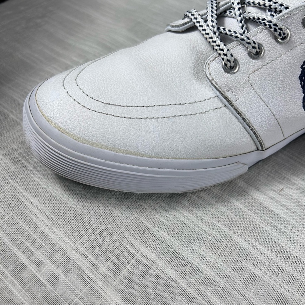 **SOLD**Polo Ralph Lauren Faxon Low White Genuine Leather lace up Mens shoes - Picture 12 of 16